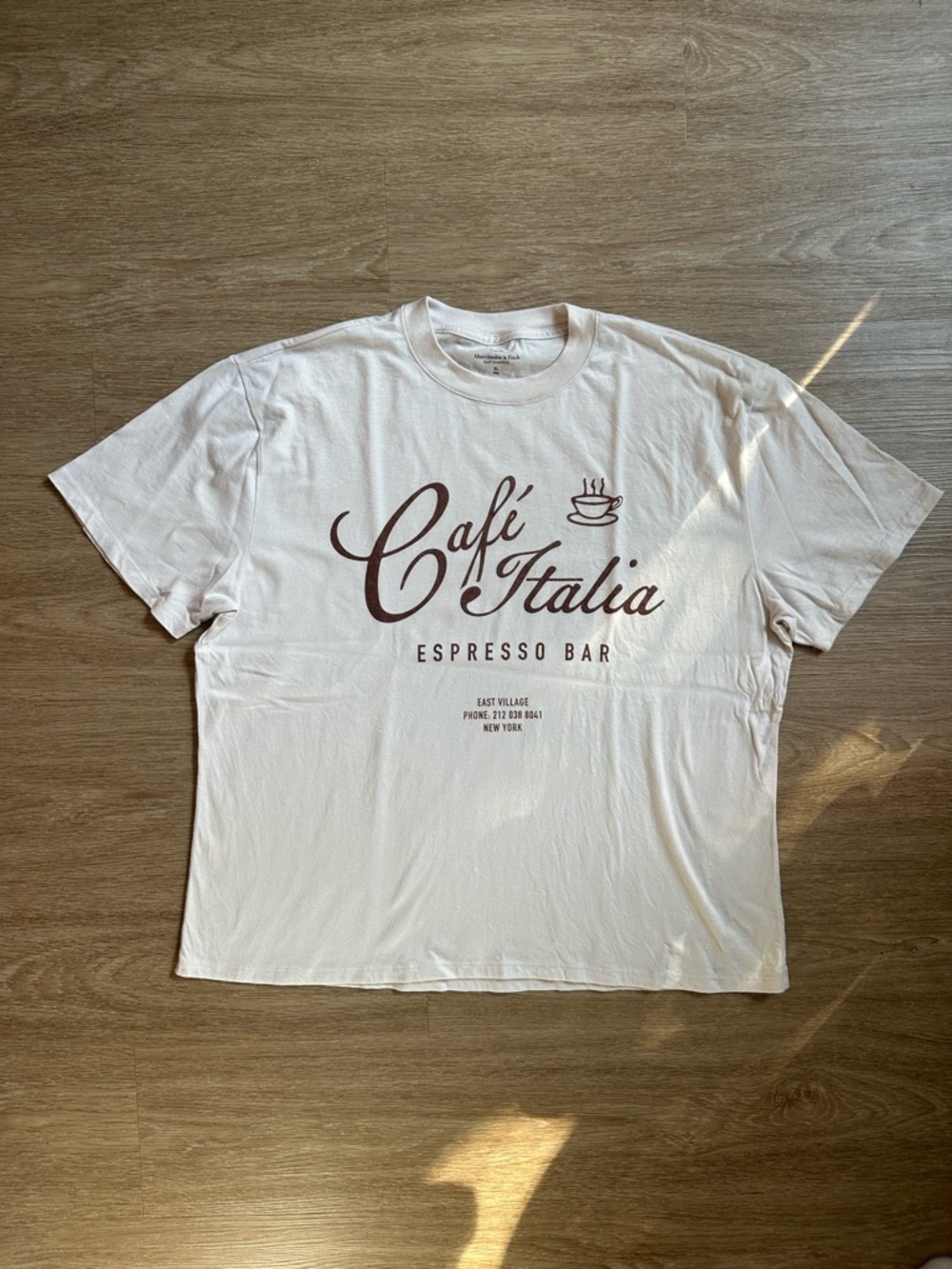 Cafe Italia Espresso Bar Oversized Boyfriend Graphic Tee
